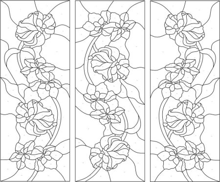 Эскизы для витража на стекле