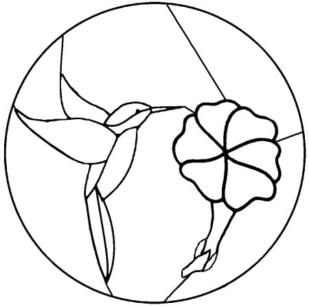 Трафарет для витража на стекле