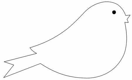 Трафарет птицы