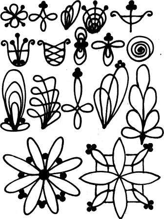 Узоры для шоколадных украшений