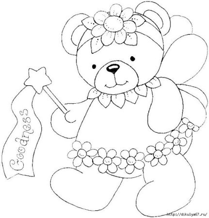Медведь Валера разукрашка