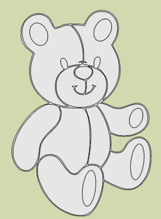 Мишка трафарет