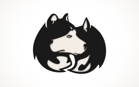 Хаски трафарет