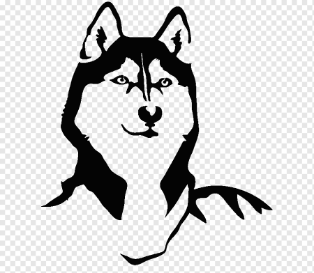 Хаски трафарет