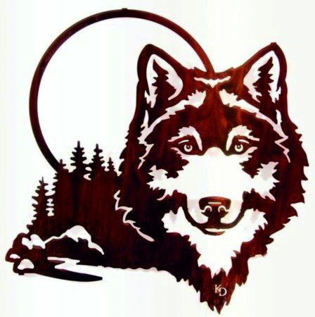Трафарет волка