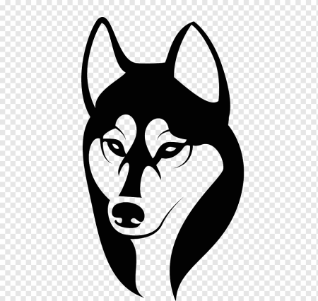 Хаски трафарет