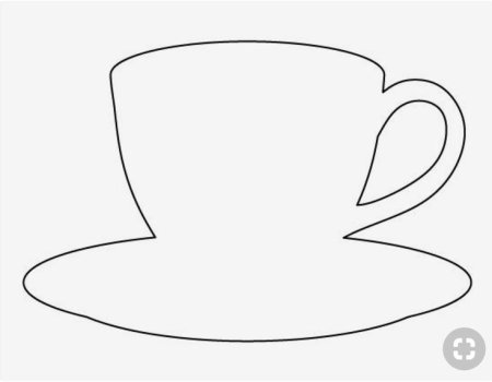 Трафарет чашки для вырезания