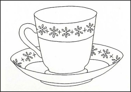 Посуда. Раскраска