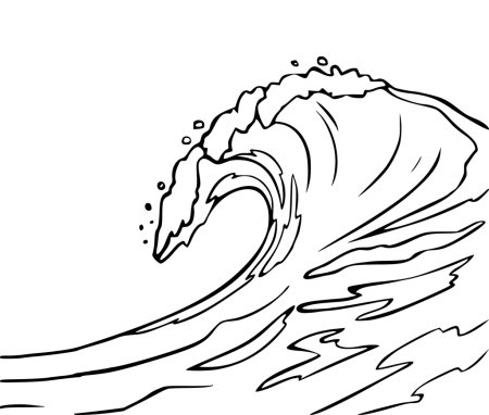 Волны раскраска