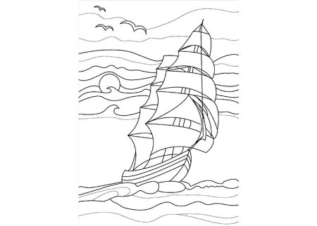 Море раскраска для детей