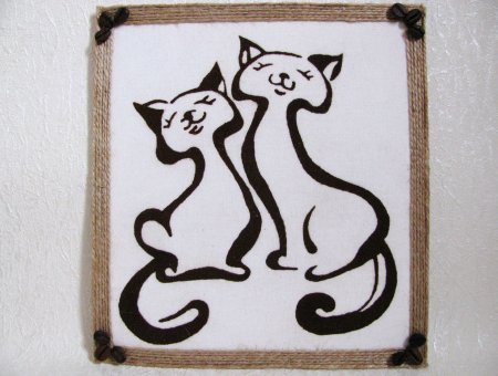 Панно "кошки"