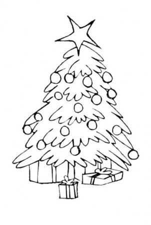 Елочка трафарет