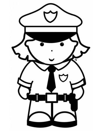 Милиционер раскраска для детей