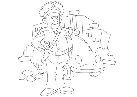 Раскраска охранник