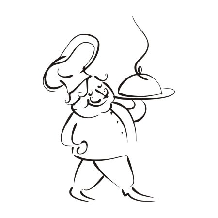 Трафарет повара на кухне