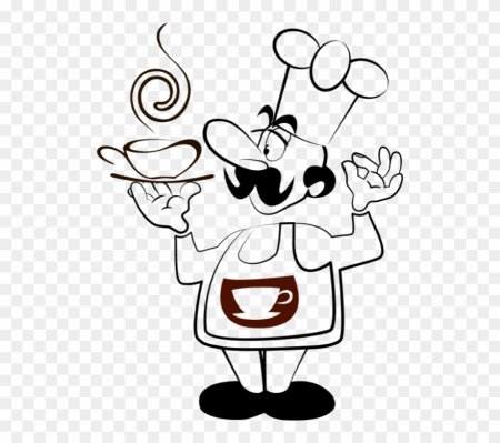 Повар на прозрачном фоне