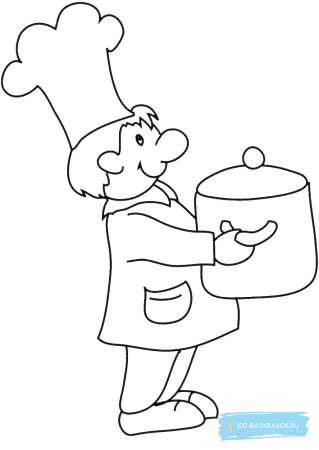 Раскраска повар