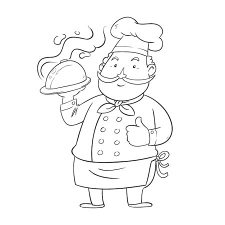 Повар трафарет для детей