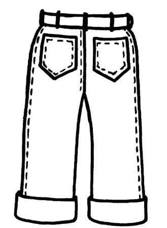Брюки раскраска для детей