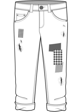 Брюки рисовка