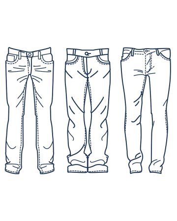 Эскиз джинсов