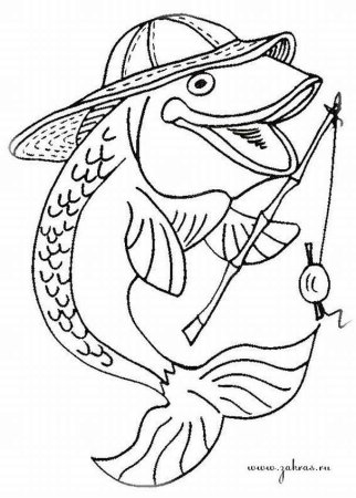 Рыбалка раскраска для детей