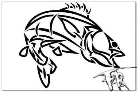 Трафарет волка для травления