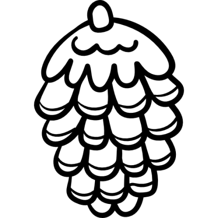 Шишка силуэт