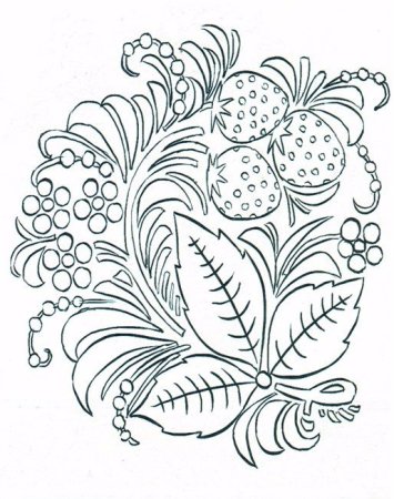 Петриковская роспись трафареты