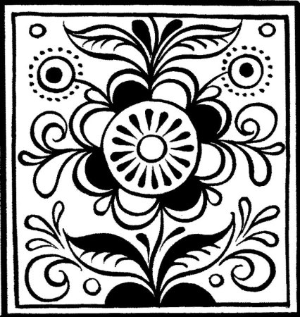 Обвинская роспись раскраска