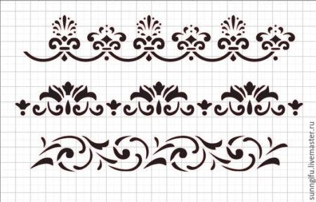 Узоры для трафарета бордюров