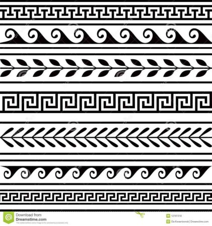 Греческий орнамент в полосе