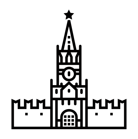 Спасская башня Кремля схематично