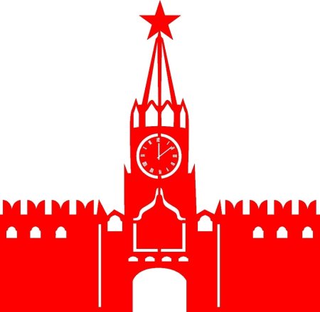 Спасская башня Кремля схематично