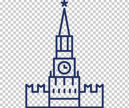 Контурное изображение Москвы