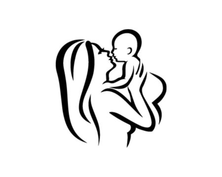 Силуэт матери и ребенка