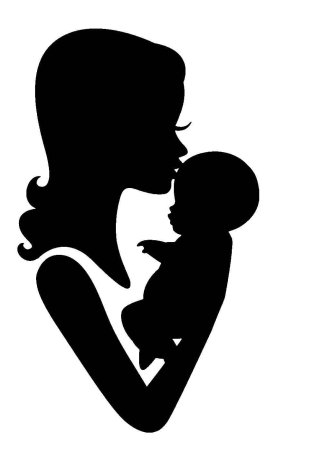 Очертания матери и ребенка