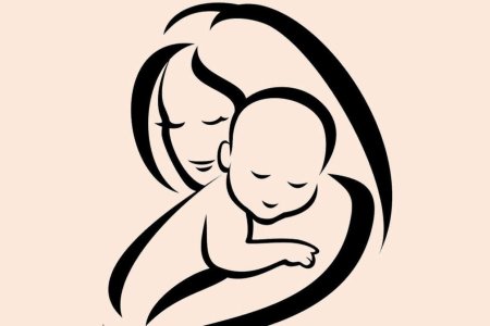 Очертания матери и ребенка