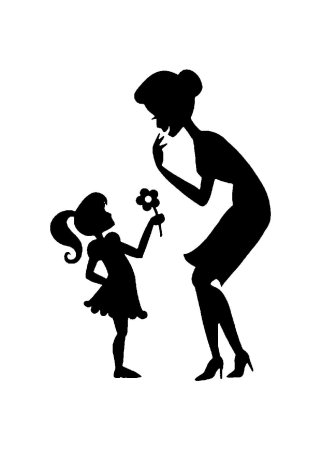 День матери силуэт