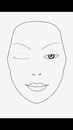 Макет лица для рисования