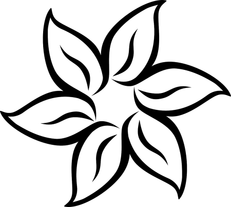 Контур цветов