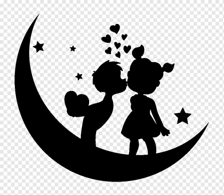 Силуэт мальчика и девочки