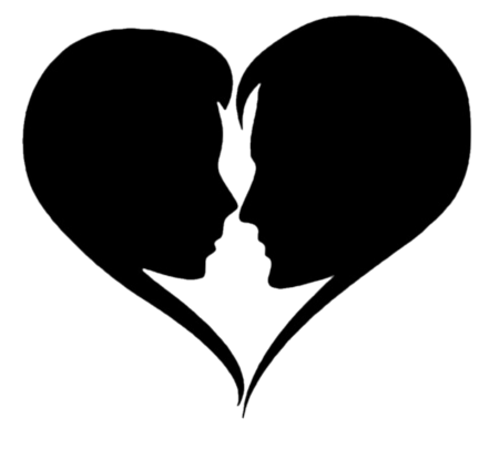 Трафарет влюбленных