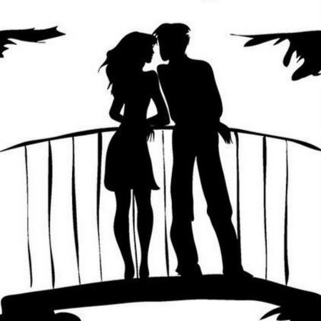 Силуэты влюбленных