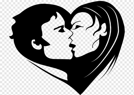 Силуэт целующихся