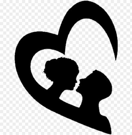 Трафарет влюбленной пары