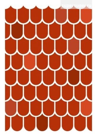 Трафарет черепица 1х2м