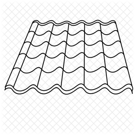 Черепица на прозрачном фоне