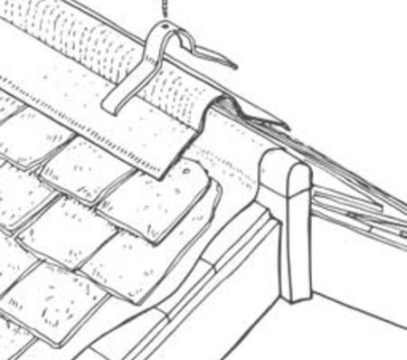 Черепичная крыша рисунок