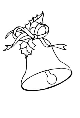 Новогодние колокольчики раскраска